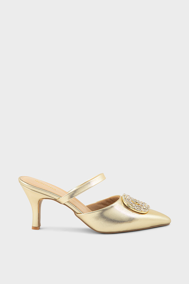 Party Wear Mule IP8513-Dull Gold