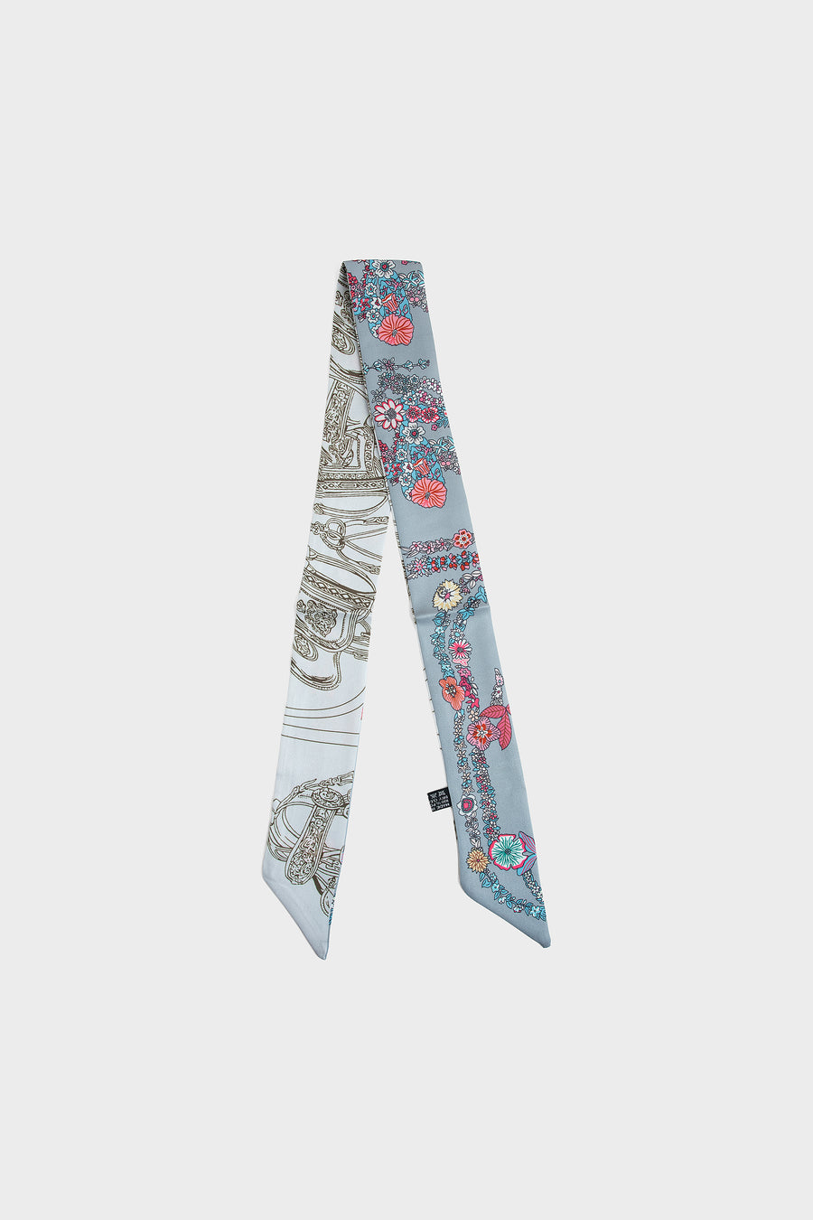 Premium Silk Bag Scarf BF0005-Grey