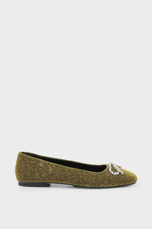 Party Wear Pumps I44514-Lime Gold
