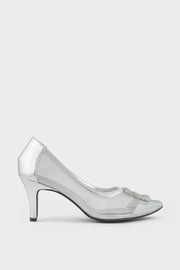 Party Wear Court Shoes IP5024-Silver