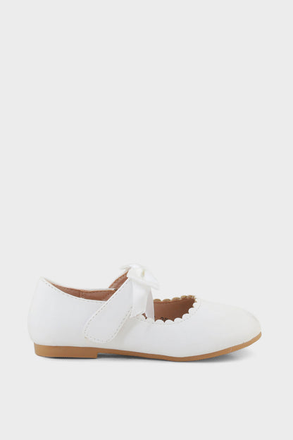 Girls Formal Pumps Q10023-White
