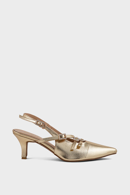 Party Wear Sling Back IP4033-Gold