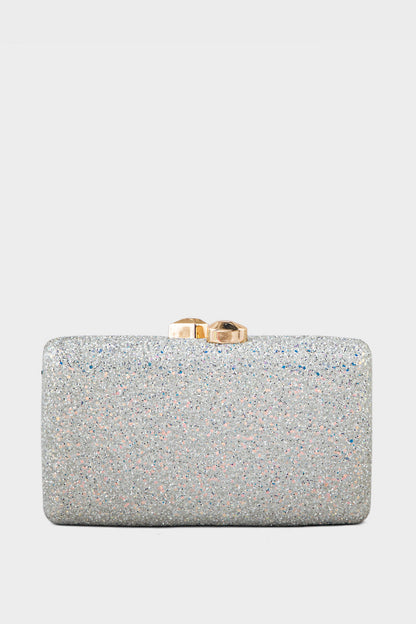 Party Wear Clutch BK4078-Silver