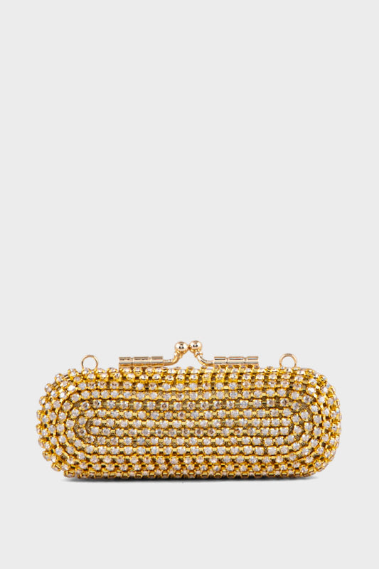 Party Wear Clutch BK4108-Golden
