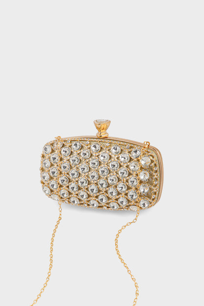 Party Wear Clutch BK4133-Gold