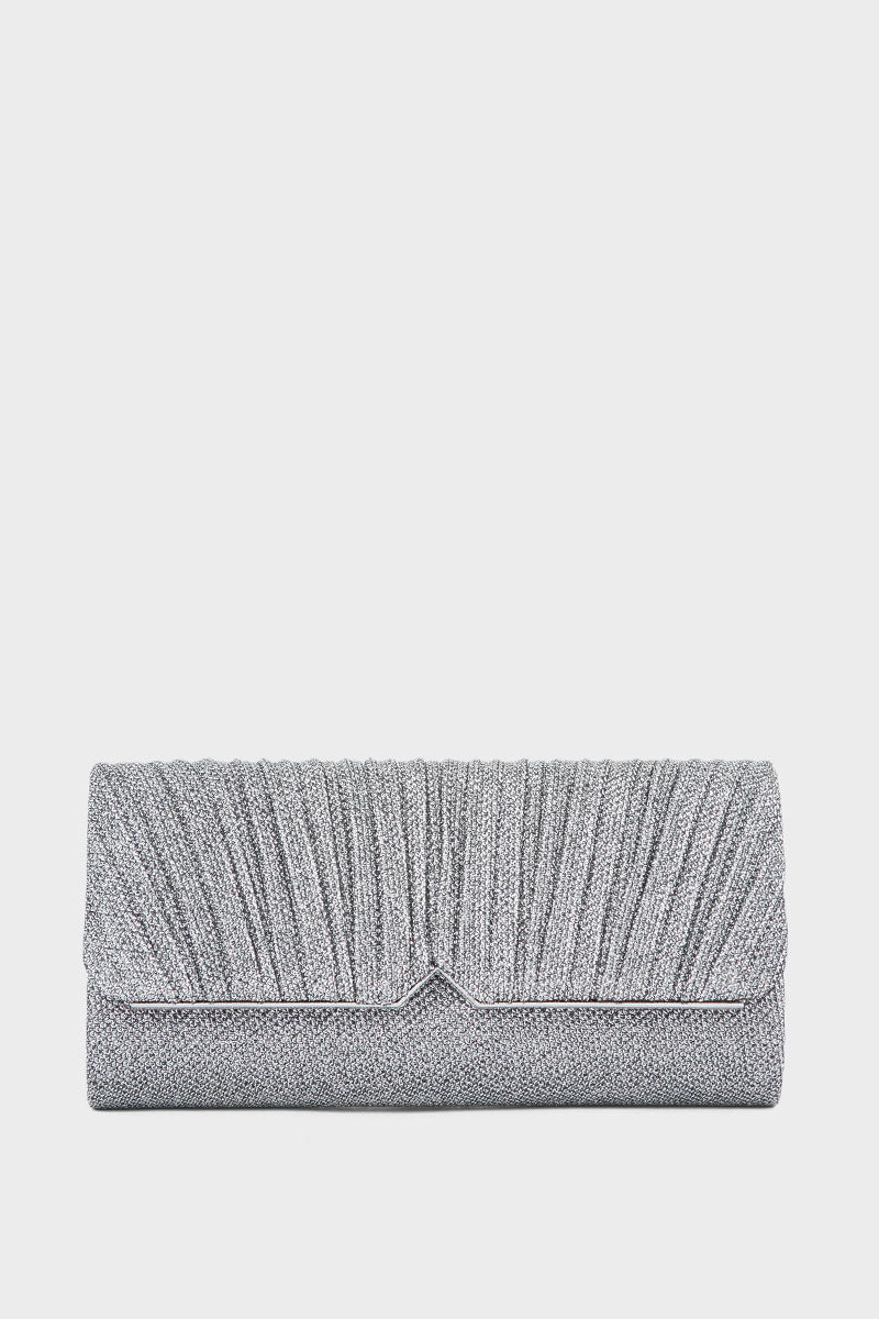 Party Wear Clutch BK4034-Silver
