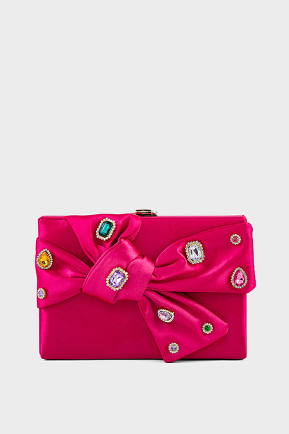 Party Wear Clutch BK4073-Fuchsia