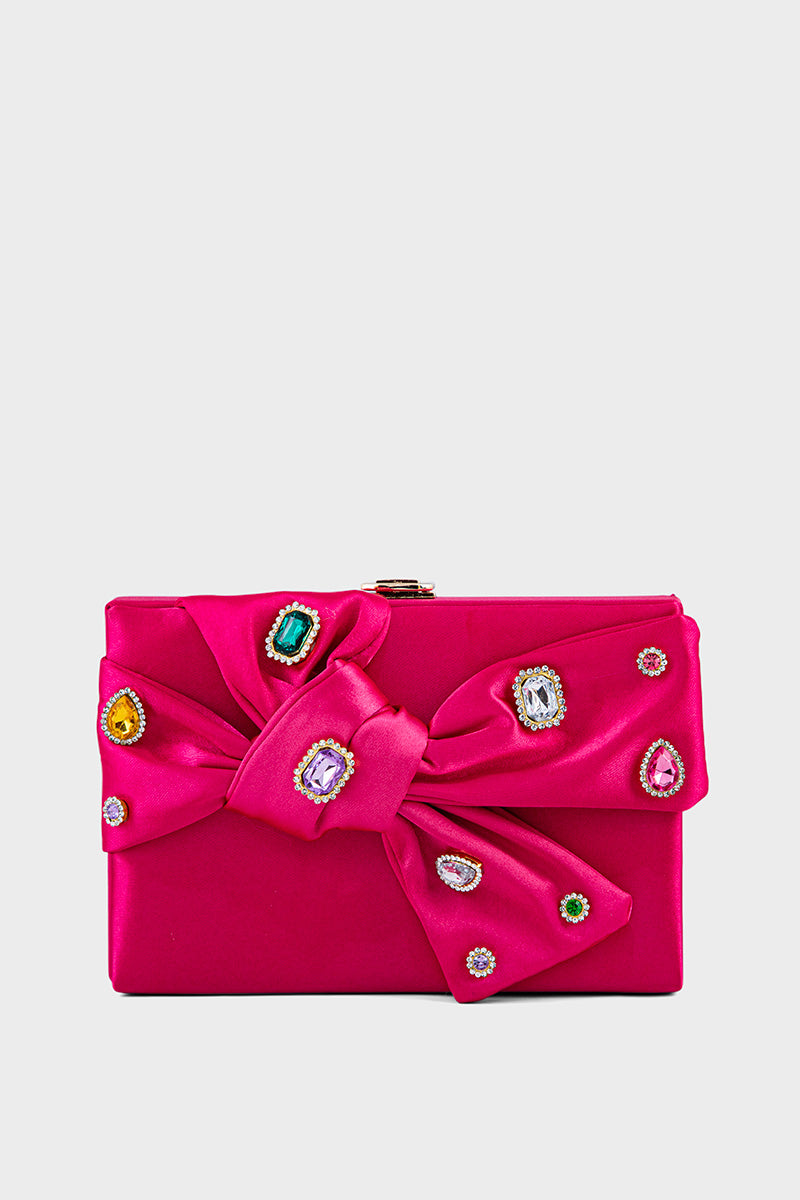 Party Wear Clutch BK4073-Fuchsia