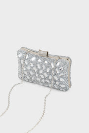 Party Wear Clutch BK4132-Silver