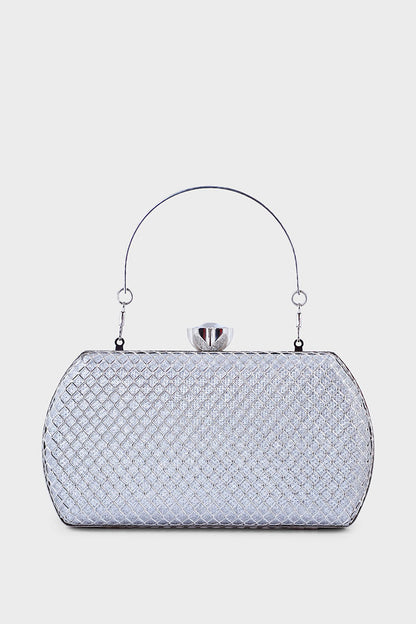 Party Wear Clutch B20764-Silver