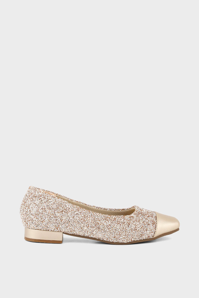 Party Wear Pumps I41409-Golden