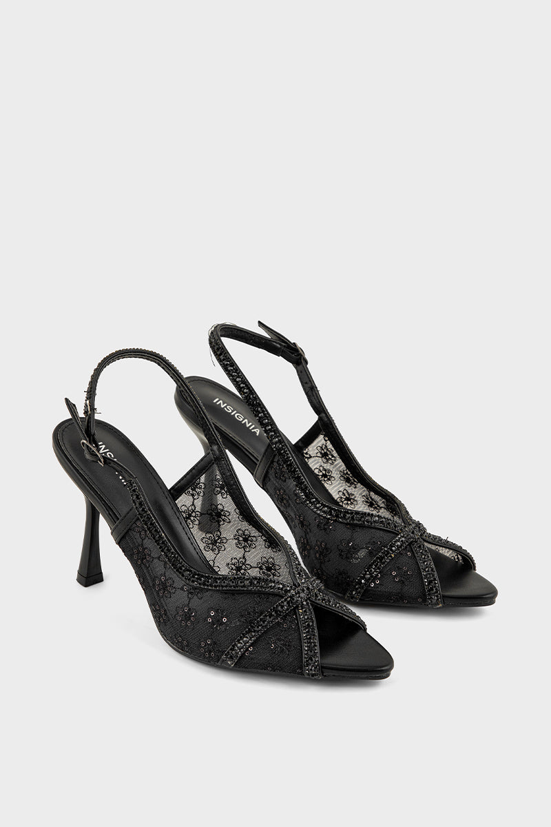 Party Wear Sling Back IP4050-Black