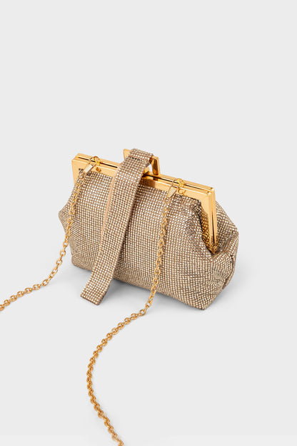 Party Wear Clutch BK4167-Golden