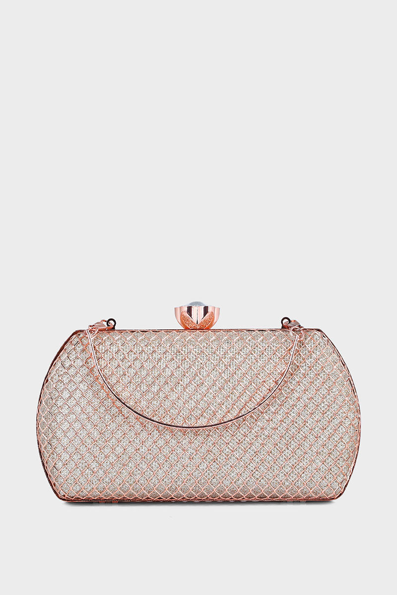 Party Wear Clutch B20764-Peach