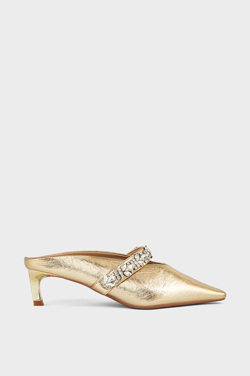 Party Wear Mule IP8511-Gold