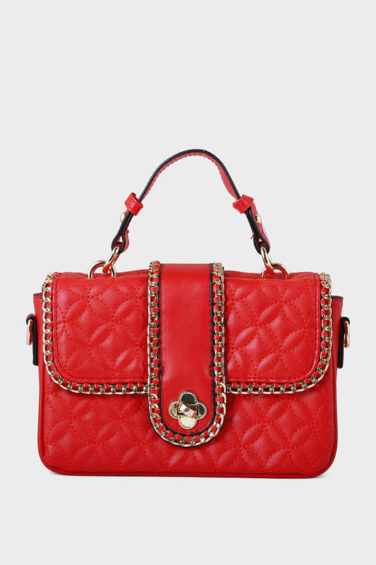 Top Handle Hand Bags B15083-Red
