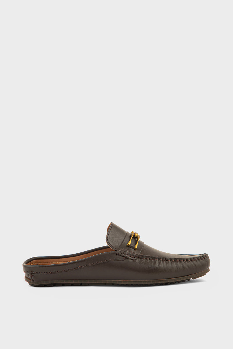 Men Casual Back Open Moccs MC6504-Brown
