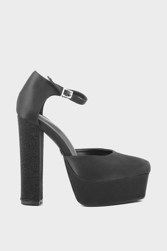 Party Wear Court Shoes I23728-Black
