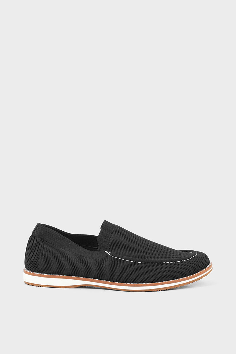 Men Casual Shoe/Moccs M22077-Black