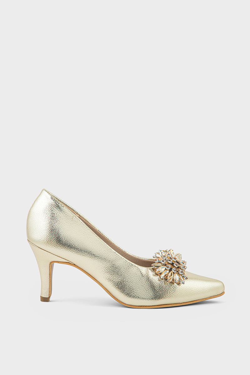 Pary Wear Court Shoes IP5025-Dull Gold