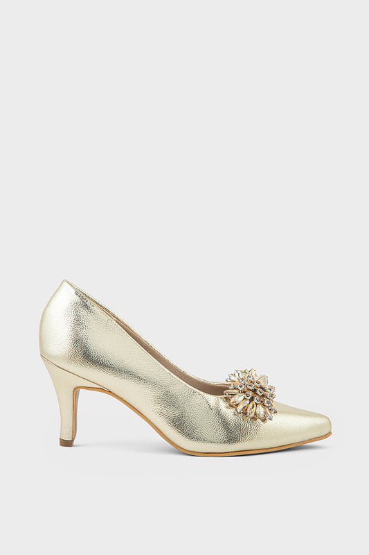 Pary Wear Court Shoes IP5025-Dull Gold