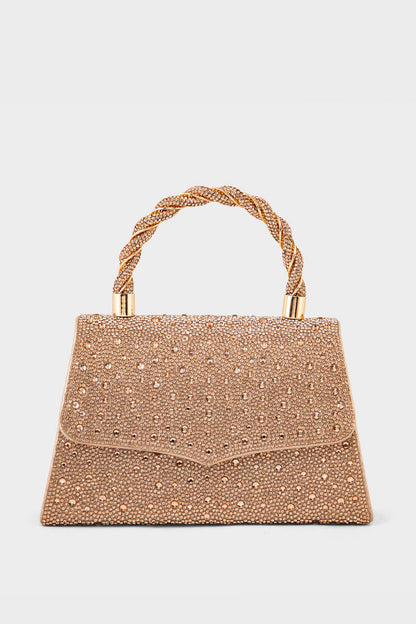 Party Wear Clutch BH0123-Rose Gold
