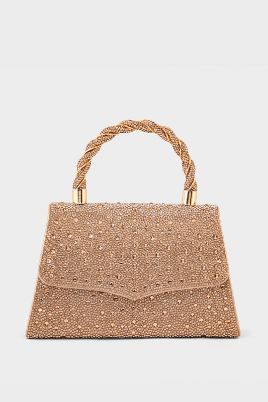 Party Wear Clutch BH0123-Rose Gold