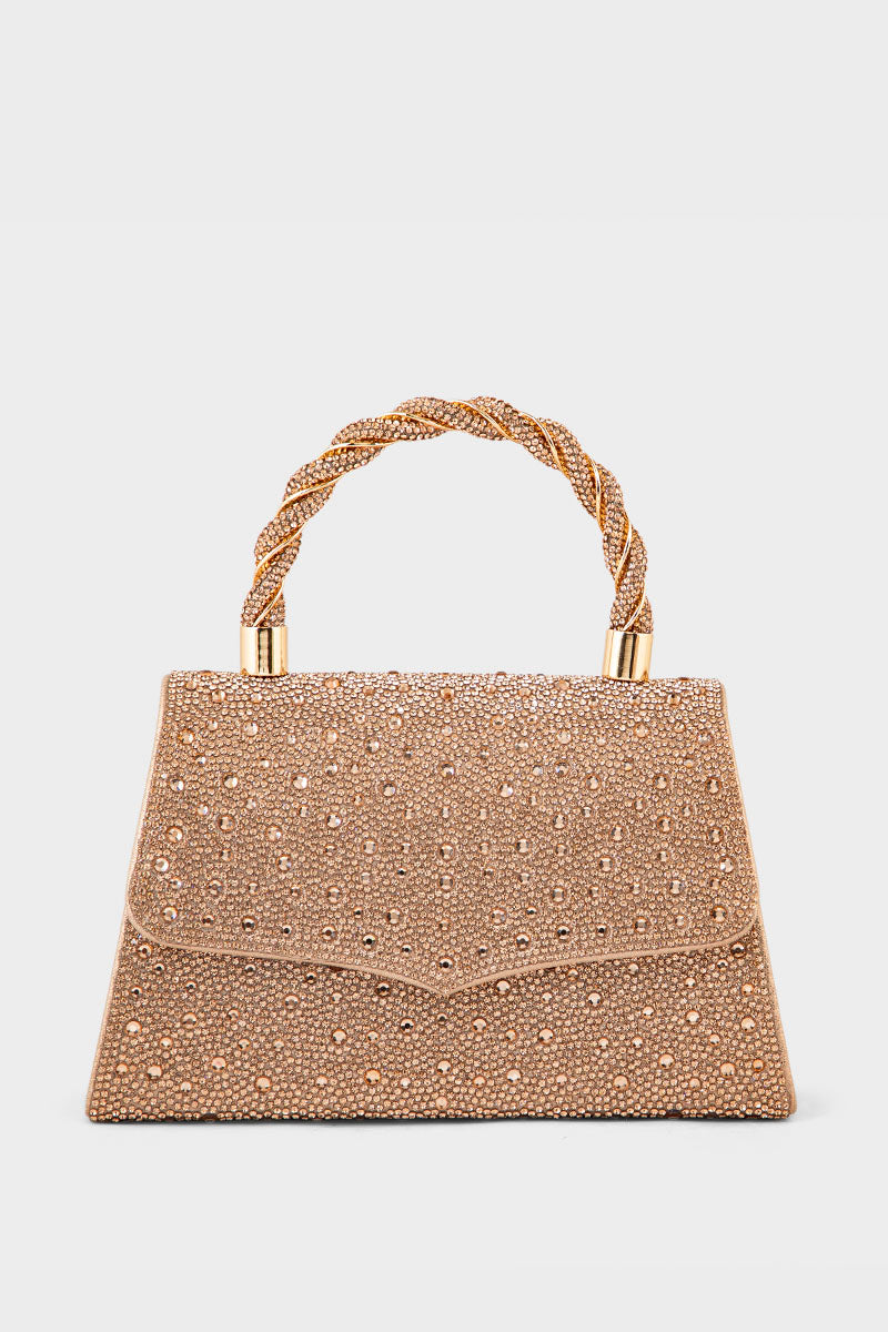 Party Wear Clutch BH0123-Rose Gold