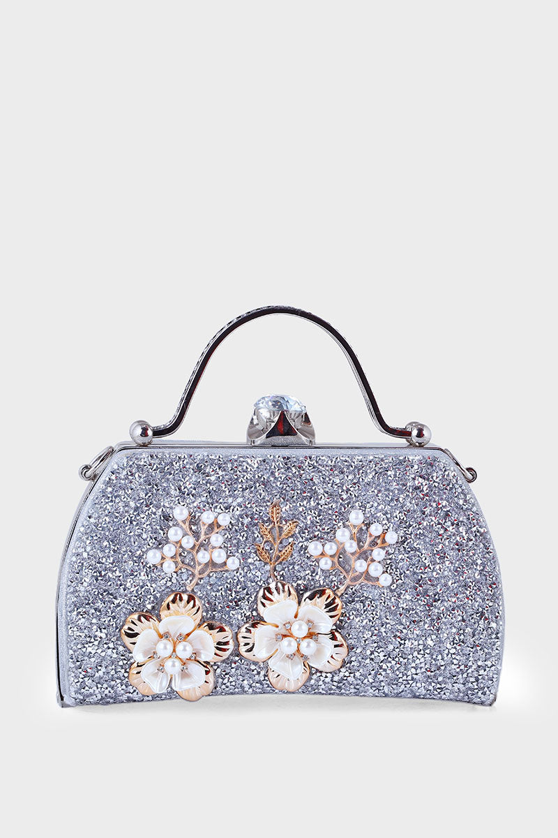 Wedding Clutch B21608-Silver