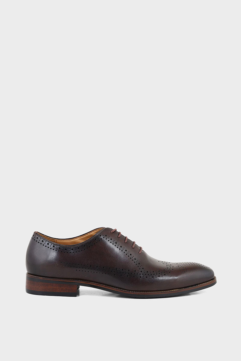 Men Formal Oxford M34061-Coffee