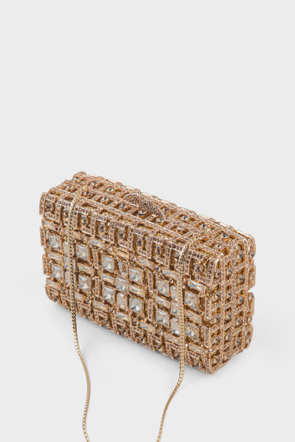 Party Wear Clutch BK4124-Gold