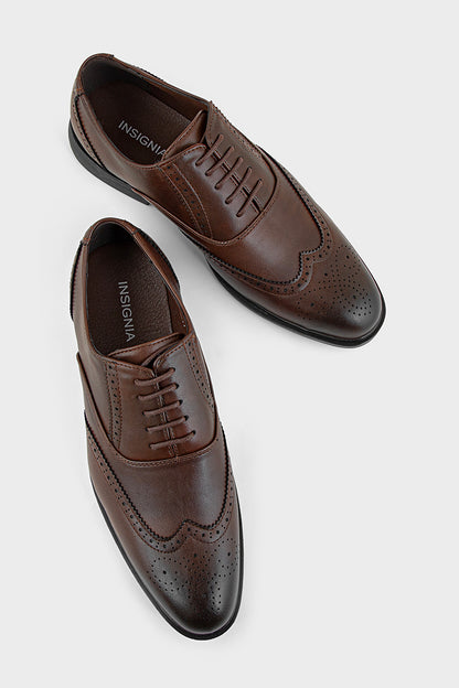 Men Formal Oxford MF8011-Coffee