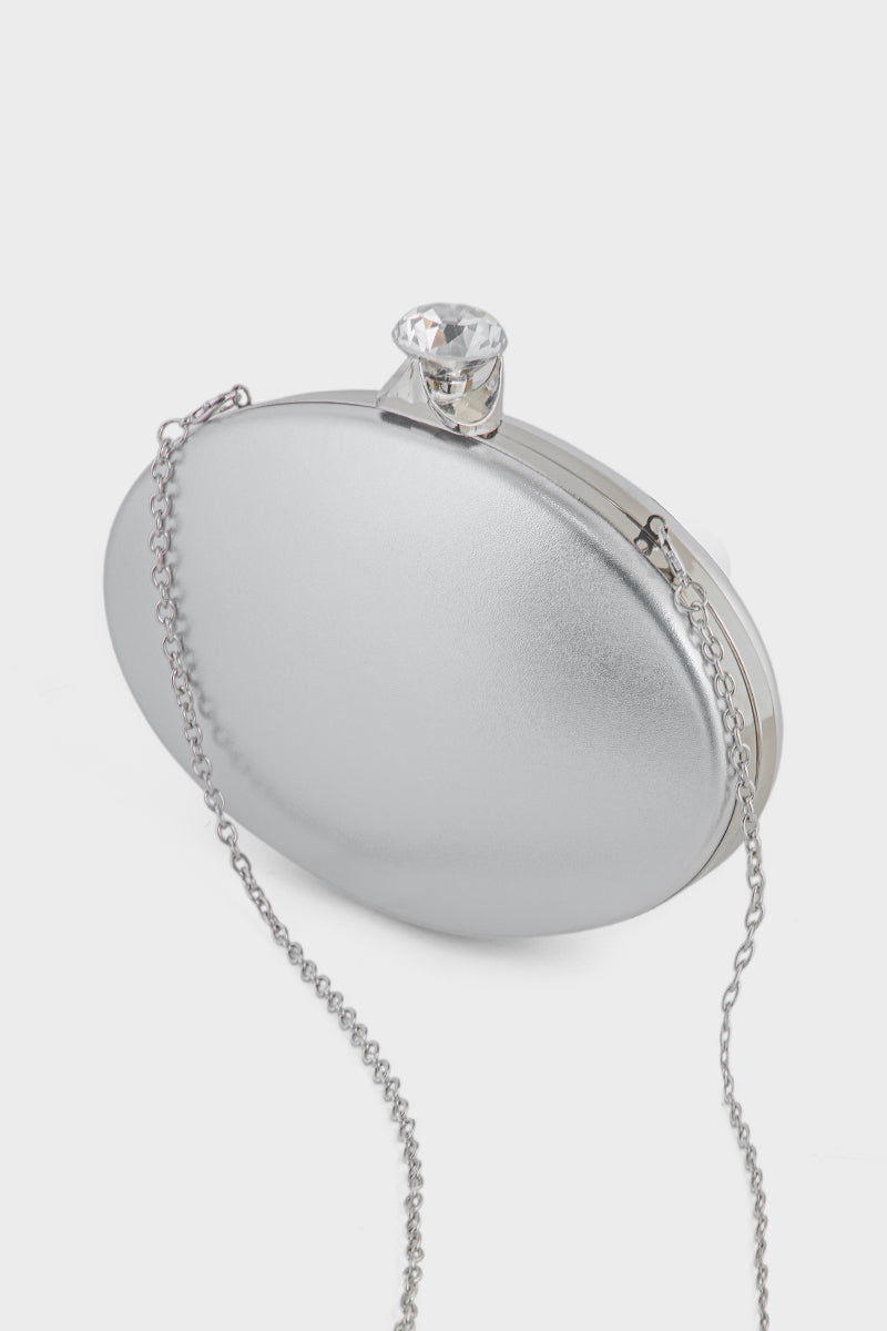 Party Wear Clutch BK4105-Silver