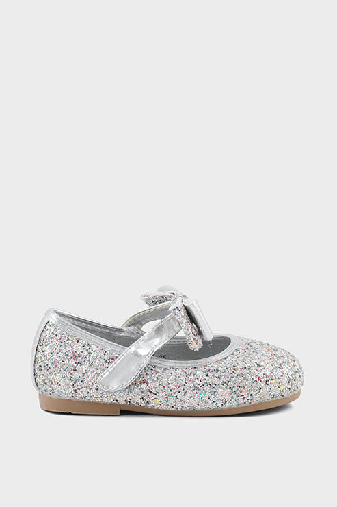 Girls Party Wear Pumps Q10001-Silver