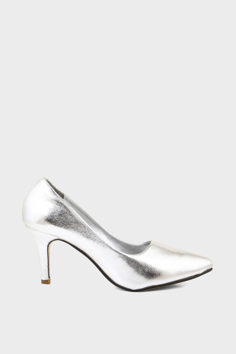 Formal Court Shoes I44423-Silver