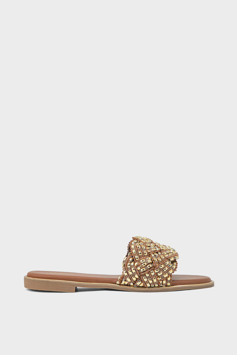 Party Wear Slip On IF0193-Brown