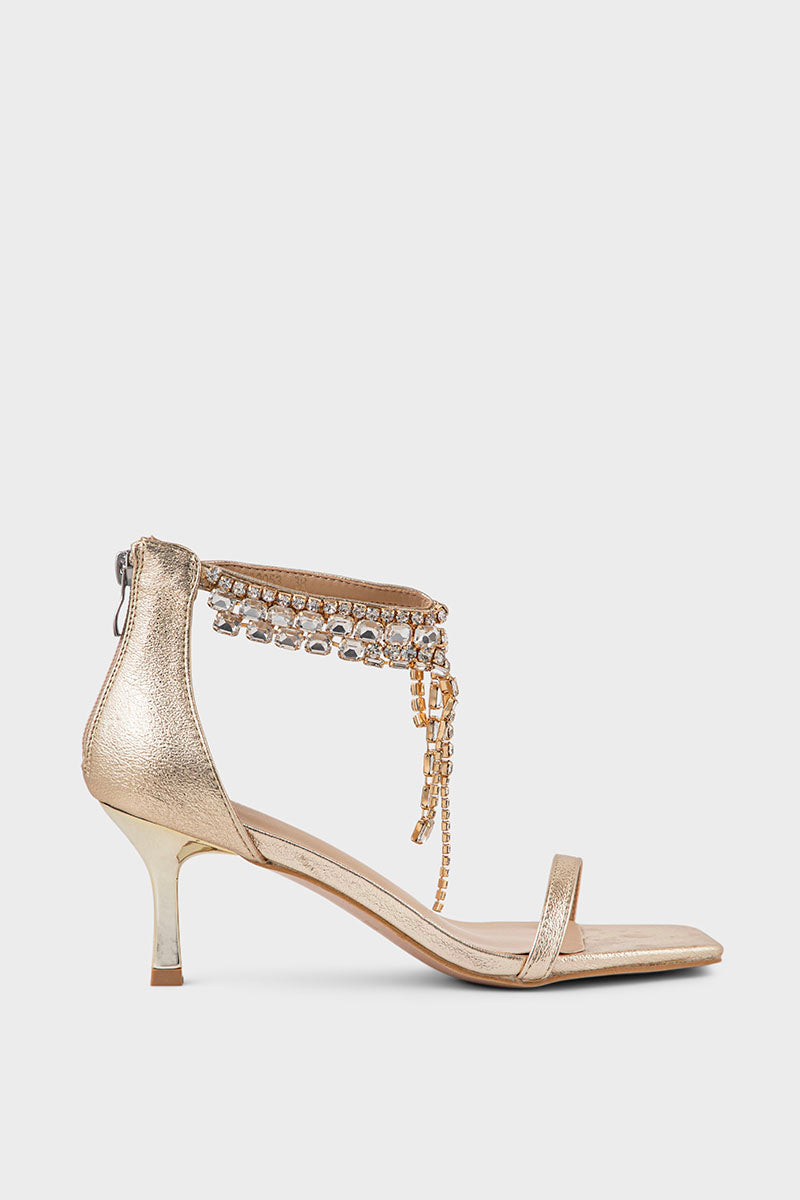 Party Wear Sandal IP2053-Dull Gold