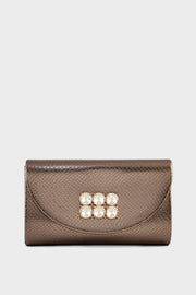 Party Wear Clutch BK4075-Gun Metallic