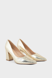 Pary Wear Court Shoes IP5052-Gold