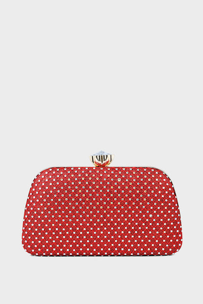 Party Wear Clutch B21597-Red