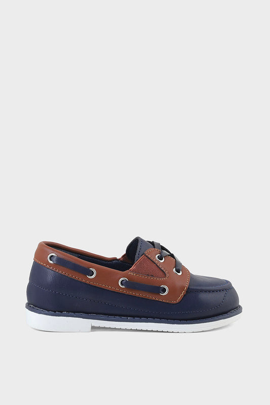 Boys Formal Boat Shoes Q10010-Blue