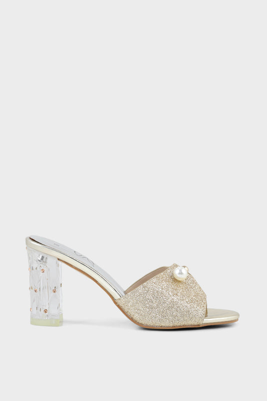 Party Wear Slip On I29104-Golden