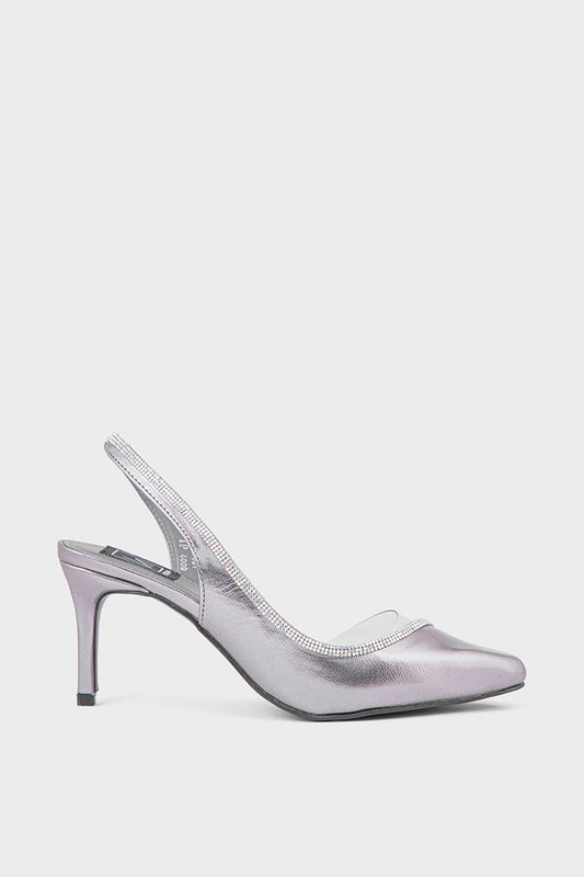 Party Wear Sling Back IP4009-Pewter