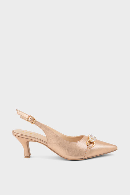 Party Wear Sling Back IP4039-Rose Gold