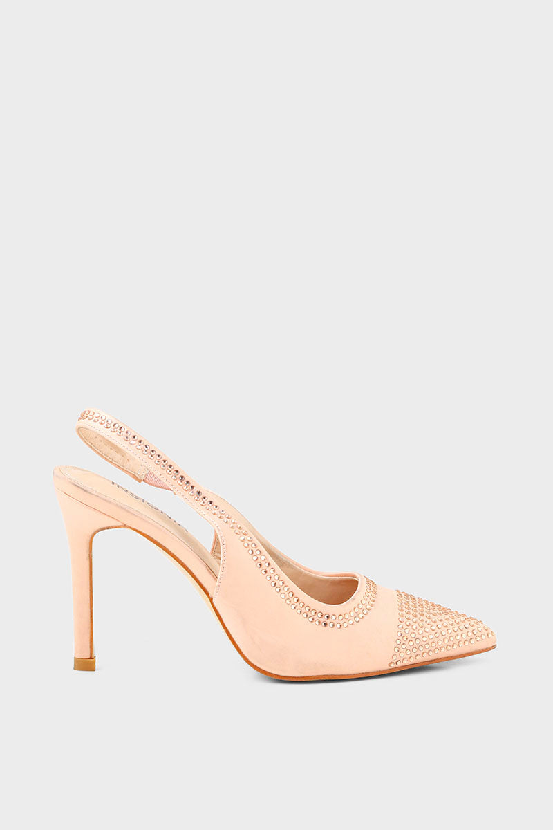Party Wear Sling Back I47287-NUDE PINK