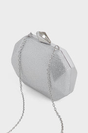 Party Wear Clutch BK4129-Silver