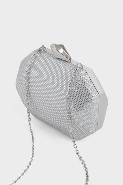 Party Wear Clutch BK4129-Silver