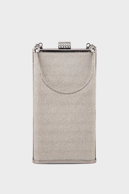 Party Wear Clutch BK4069-Gun Metallic