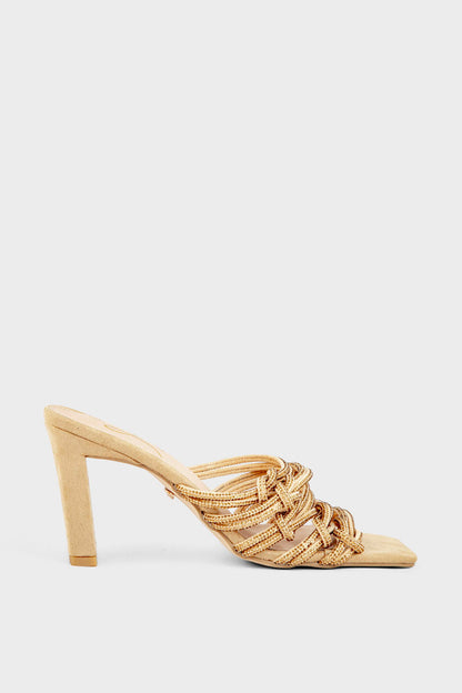 Party Wear Slip On I29165-Golden