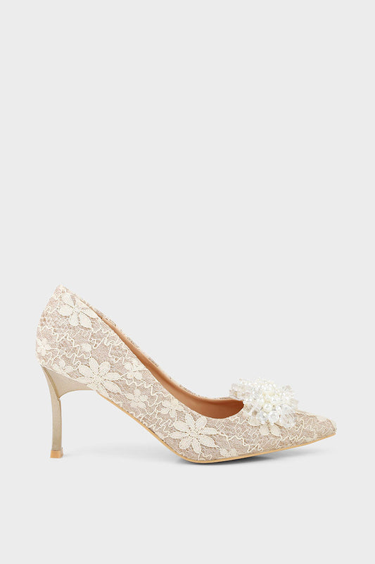 Formal Court Shoes I44464-Silver